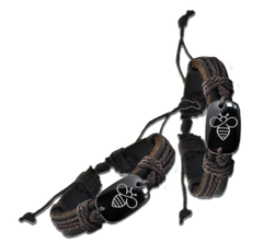 Bee Leather Bracelet <br> Free 1 day shipping