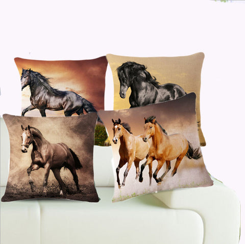Horse Print Cushion Covers 45x45cm