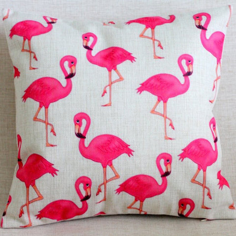 Pink Flamingos Cushion Cover