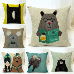Bear+Otter Cushion Cover
