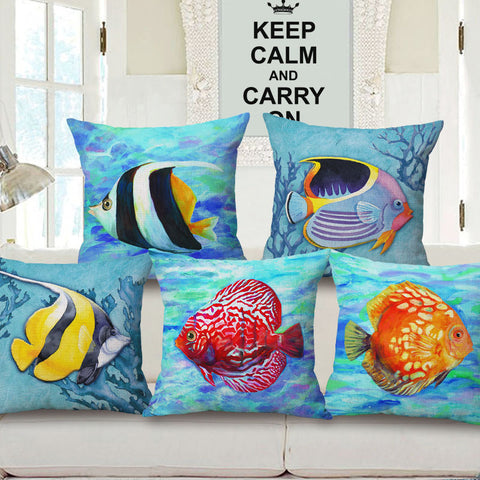 Tropical Fish Cushion Covers