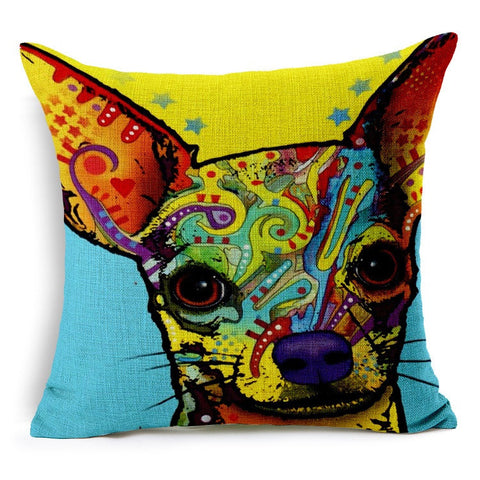 Colorful Chihuahua, Bull Terrier, Pit Bull, Dog, Cat