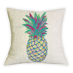 Pineapple Cushion Cover Christmas Festival Skull Sunglasses Fruit 43X43cm Pillow Cases Pillowcase Bedroom Sofa Decoration