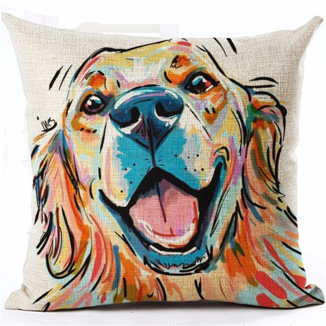 Cotton Cushion Cover Doggies
