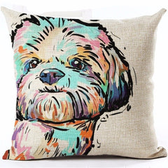Cotton Cushion Cover Doggies
