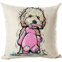 Cotton Cushion Cover Doggies