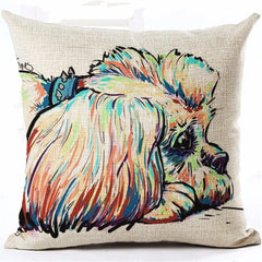 Cotton Cushion Cover Doggies