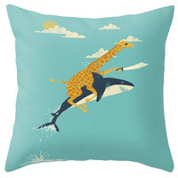 Cushion Cover: Elephant, Wolf, Turtle, Birds