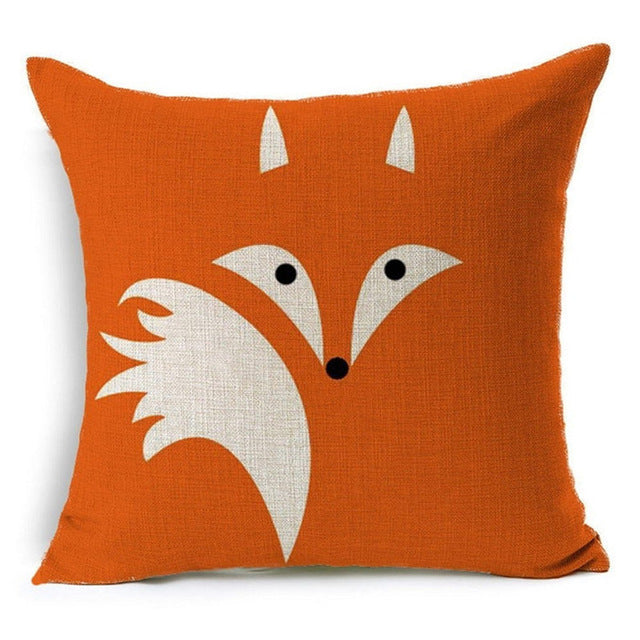 Cute Fox Cushion Cover
