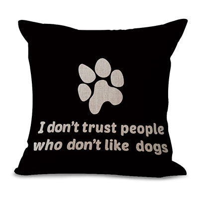 Square 18" Cotton Linen Cute Dachshund Dogs Office Chair Back Waist Cushion Cover Fashion Couch Seat Pillow Case N0118