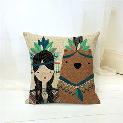 Bear+Otter Cushion Cover