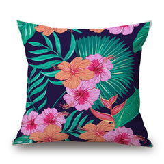 Tropical Cushion Cover - Flamingo, Parrot, Floral