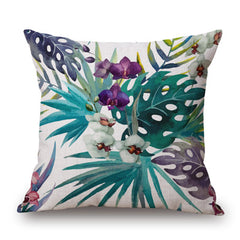 Tropical Cushion Cover - Flamingo, Parrot, Floral