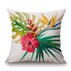 Tropical Cushion Cover - Flamingo, Parrot, Floral