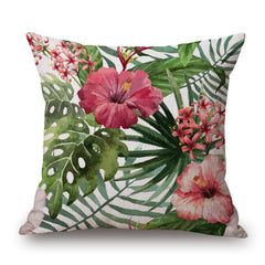Tropical Cushion Cover - Flamingo, Parrot, Floral