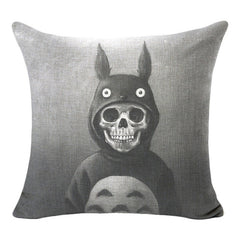 High Qulity Cotton Linen Elephant skull wolf Printed Decorative Cushion Cover Pillow Case Car Seat 45*45cm Pillowcase XJBZT205