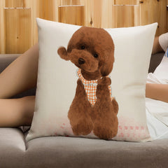 Cute Dog and Cat Cushion Cover