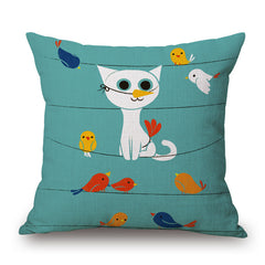 Fox-Bear-Cat-Whale Cushion Cover