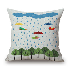 Fox-Bear-Cat-Whale Cushion Cover