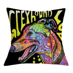 Linen Dog Cushion Cover 43X43cm Siberian Husky German Sherpherd Pillow Cases Pillowcase Bedroom Home Decor Decorative Pillows