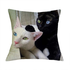 Cute Cat Print Cushion Cover - Variety