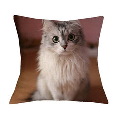 Cute Cat Print Cushion Cover - Variety