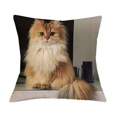Cute Cat Print Cushion Cover - Variety