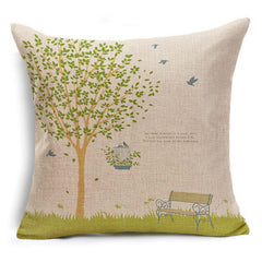 Colorful Fox, Elephant, Giraffe, Tree