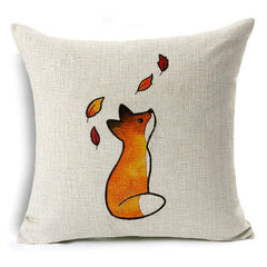 Colorful Fox, Elephant, Giraffe, Tree