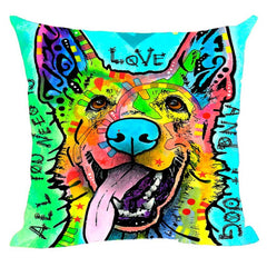 Linen German Shepherd Husky Labrador Cushion Cover Cute Dog Decorative Pillow Case For Car Covers Pet Custom Decor Pillowcase