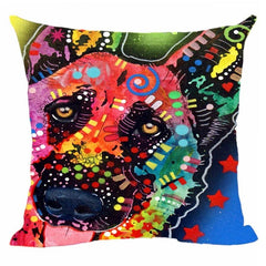 Linen German Shepherd Husky Labrador Cushion Cover Cute Dog Decorative Pillow Case For Car Covers Pet Custom Decor Pillowcase