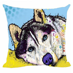 Linen German Shepherd Husky Labrador Cushion Cover Cute Dog Decorative Pillow Case For Car Covers Pet Custom Decor Pillowcase