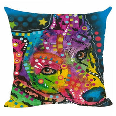 Linen German Shepherd Husky Labrador Cushion Cover Cute Dog Decorative Pillow Case For Car Covers Pet Custom Decor Pillowcase