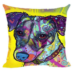 Linen German Shepherd Husky Labrador Cushion Cover Cute Dog Decorative Pillow Case For Car Covers Pet Custom Decor Pillowcase