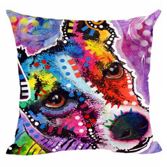 Linen German Shepherd Husky Labrador Cushion Cover Cute Dog Decorative Pillow Case For Car Covers Pet Custom Decor Pillowcase