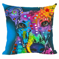 Linen German Shepherd Husky Labrador Cushion Cover Cute Dog Decorative Pillow Case For Car Covers Pet Custom Decor Pillowcase