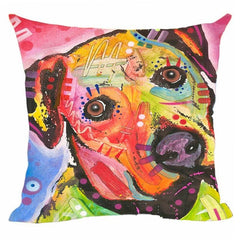 Linen German Shepherd Husky Labrador Cushion Cover Cute Dog Decorative Pillow Case For Car Covers Pet Custom Decor Pillowcase