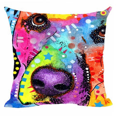 Linen German Shepherd Husky Labrador Cushion Cover Cute Dog Decorative Pillow Case For Car Covers Pet Custom Decor Pillowcase