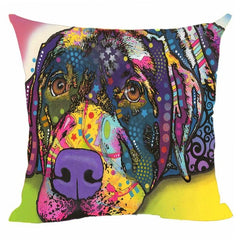 Linen German Shepherd Husky Labrador Cushion Cover Cute Dog Decorative Pillow Case For Car Covers Pet Custom Decor Pillowcase