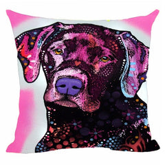 Linen German Shepherd Husky Labrador Cushion Cover Cute Dog Decorative Pillow Case For Car Covers Pet Custom Decor Pillowcase