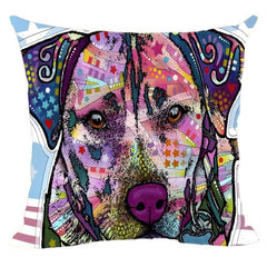 Linen German Shepherd Husky Labrador Cushion Cover Cute Dog Decorative Pillow Case For Car Covers Pet Custom Decor Pillowcase