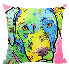 Linen German Shepherd Husky Labrador Cushion Cover Cute Dog Decorative Pillow Case For Car Covers Pet Custom Decor Pillowcase