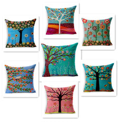 Colorful Tree Pillow Case 18x18