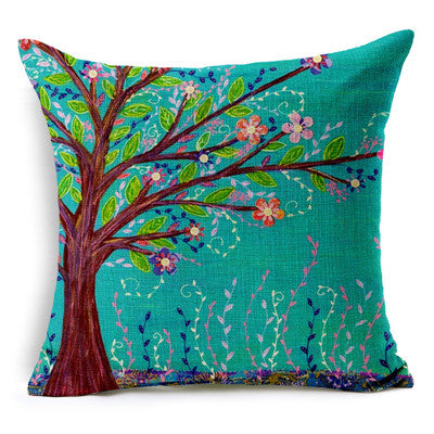 Colorful Tree Pillow Case 18x18