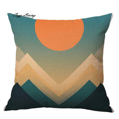 Pillow Cases 45*45CM Colorful Geometric Pattern Pillow Cases Linen Pillow Covers Printed Square Pillowcases Wholesales D22