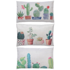 Pillow Cover Creative Cactus Pattern Thick Cotton Zip Pillowcases 30cm x 50cm Waist Pillow Cases Home Textile Products