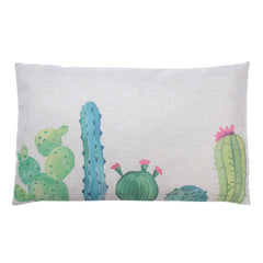 Pillow Cover Creative Cactus Pattern Thick Cotton Zip Pillowcases 30cm x 50cm Waist Pillow Cases Home Textile Products