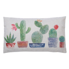 Pillow Cover Creative Cactus Pattern Thick Cotton Zip Pillowcases 30cm x 50cm Waist Pillow Cases Home Textile Products