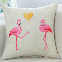 Flamingo Design Cushion Cover