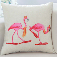 Flamingo Design Cushion Cover